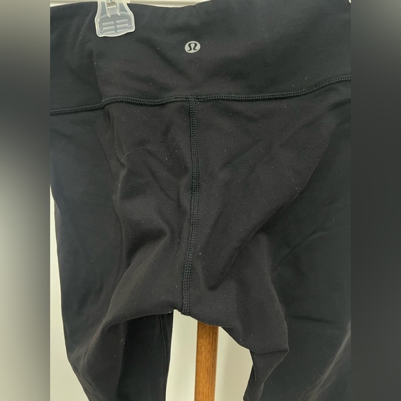 Lululemon Athletica Black Crop Leggings Drawstring Waist sz 10 - Picture 7 of 8